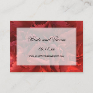Website von Red Carnation Floral Wedding Begleitkarte