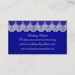 Website von Wedding Royal White Blue Cobalt Lace Begleitkarte