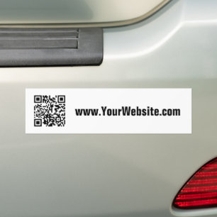 Website zu Business Black und White QR Code Autoaufkleber