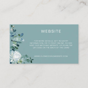 Website zu Eleganteukalyptus & White Blume QR Code Begleitkarte