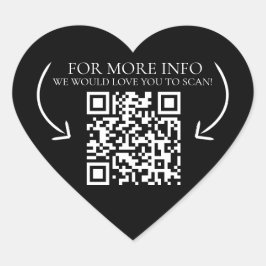 Website zu Unternehmensinformationen Marketing QR- Herz-Aufkleber