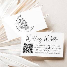 Website zum Botanischen Mond und zur Hochzeit von  Begleitkarte