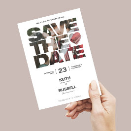 Website zum Hochzeitssehen von Save the Date Foto Einladung