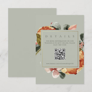 Website zum Hochzeitstag im Grünen Blumengarten Begleitkarte