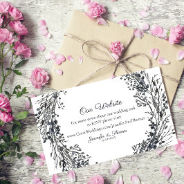 Website zum Hochzeitstag im Winter Wreath Florals  Begleitkarte