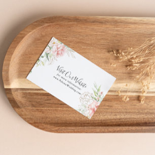 Website zum Hochzeitswettbewerb in Gold Green Foli Begleitkarte