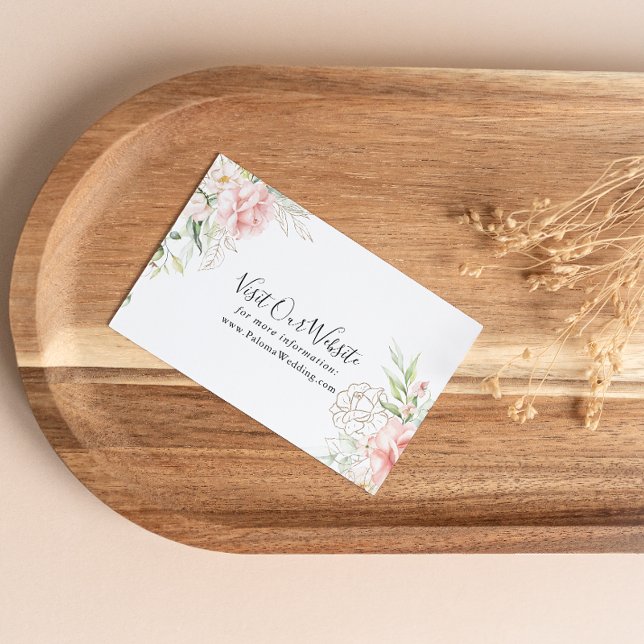 Website zum Hochzeitswettbewerb in Gold Green Foli Begleitkarte (Von Creator hochgeladen)