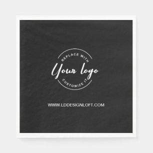 Website zum Logo der Firma Black Customizable Serviette