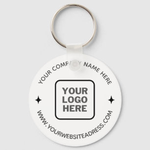 Website zum Logo für einfache weiße Werbefirmen Schlüsselanhänger