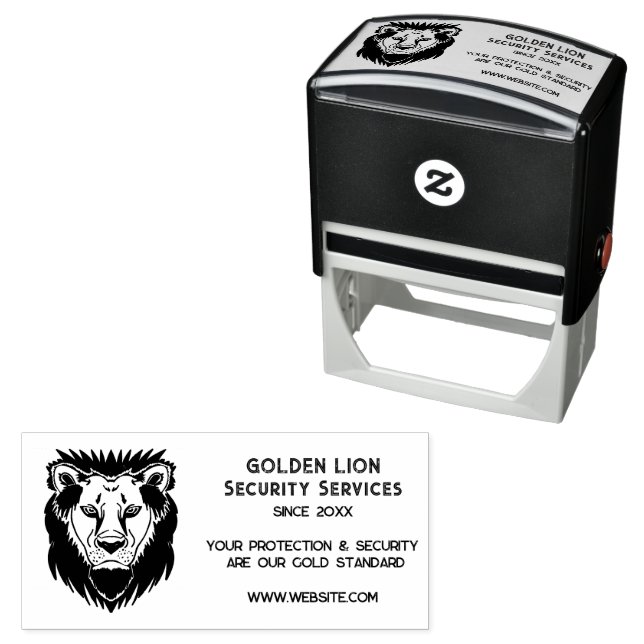 Website zum Luxe Lion Business Logo Permastempel (Beispiel)