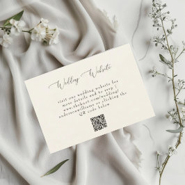 Website zum QR-Code für einfache Cremes RSVP Karte
