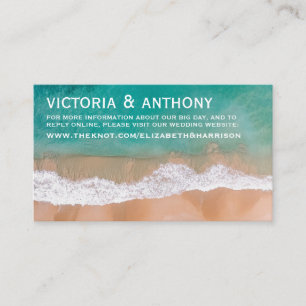 Website zum Thema Hochzeiten am Strand Begleitkarte
