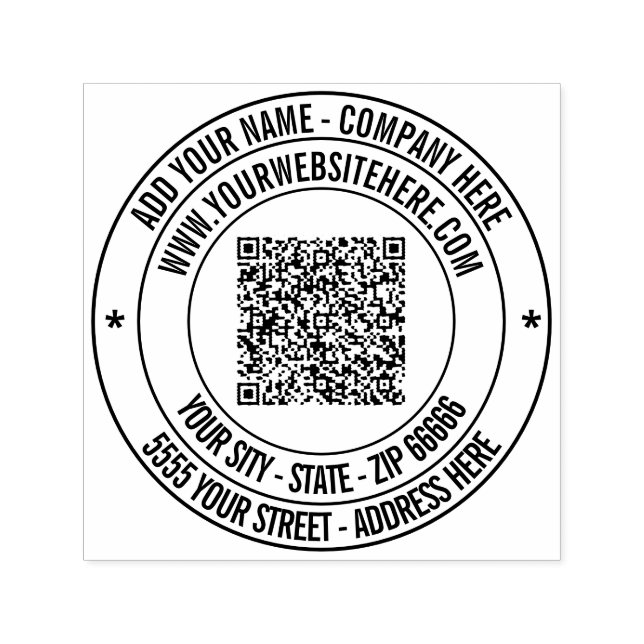Website zur Briefmarke Ihres QR-Codes Permastempel (Design)