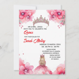 Website zur Einladung von Digital Quinceñera Sweet