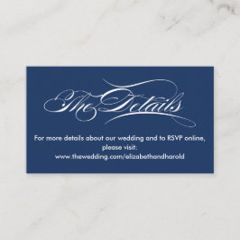 Website zur eleganten kalligraphischen Hochzeit de Begleitkarte