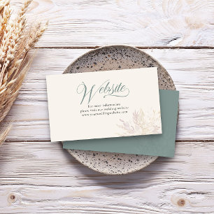 Website zur grünen Botanischen Hochzeit Begleitkarte