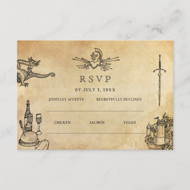 Website zur Hochzeit im Mittelalter | UAWG QR Cod Begleitkarte (Vorderseite)