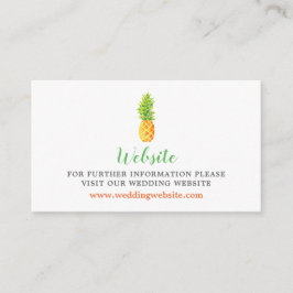 Website zur Hochzeit von Ananas Begleitkarte