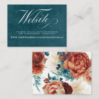 Website zur Hochzeit von aquamarinen und Terracott