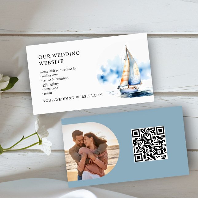 Website zur Hochzeit von Küstenschiffen und QR-Cod Begleitkarte (Von Creator hochgeladen)