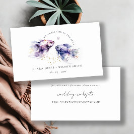 Website zur Hochzeit von Lilac Watercolor Coastal  Begleitkarte
