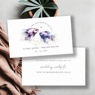 Website zur Hochzeit von Lilac Watercolor Coastal Begleitkarte