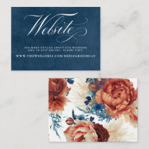 Website zur Hochzeit von Navy Blue und Terracotta 