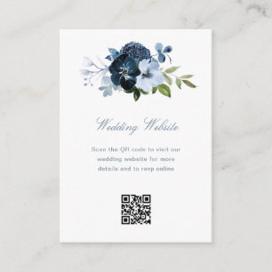 Website zur Hochzeit von Schiffen und Blauem QR Begleitkarte