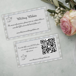 Website zur Hochzeit von Silver Church Bells Begleitkarte