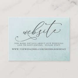 Website zur Hochzeit von Sukkulenten und Goldgräbe Visitenkarte