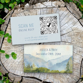 Website zur Hochzeit von UAWG QR Code Mountain Lak Begleitkarte