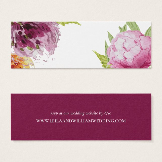 Website zur Hochzeit von Wasserfarben-Blumen-UAWG (Vorne & Hinten)
