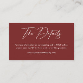 Website zur Minimalistischen Hochzeit in Burgund Begleitkarte