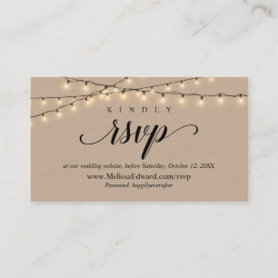 Website zur Online-UAWG, "String Lights Kraft Encl Begleitkarte