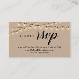 Website zur Online-UAWG, "String Lights Kraft Encl Begleitkarte