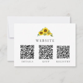Website zur UAWG des QR-Codes für Sonnenblumen RSVP Karte
