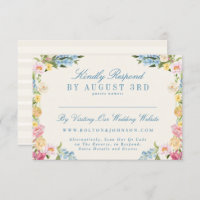 Website zur Vintagen Hochzeit von Französisch-Blau