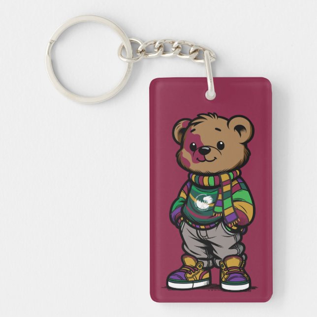 Webster Bear Sturge-Weber Acrylic Keychain Schlüsselanhänger (Vorderseite)