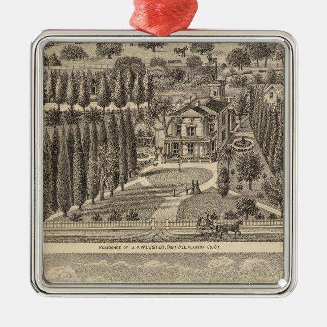 Webster, Dachswohnsitze Silbernes Ornament (Vorne)