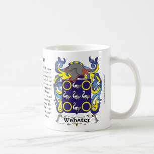 Webster-Familien-Wappen Tasse