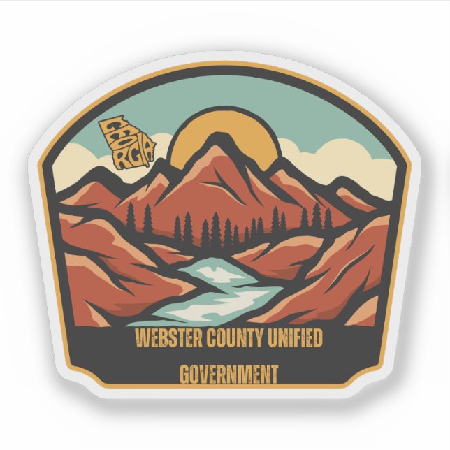 Webster Landkreis Unified Government, Georgia Aufkleber (Vorderseite)