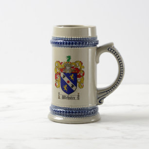 Webster-Wappen Stein Bierglas