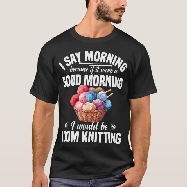 Webstuhl Strickerdecke Faser Künstler Häkeln Webst T-Shirt (Vorderseite)