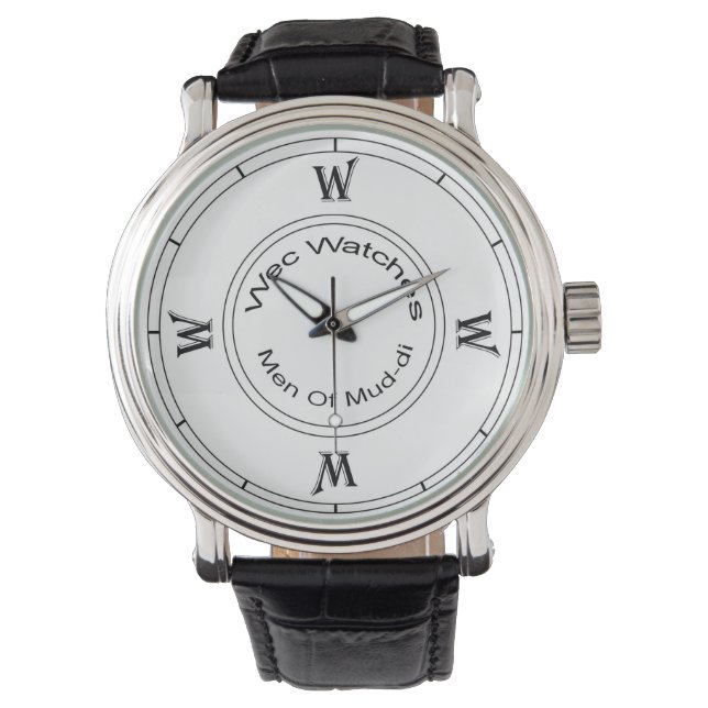 Wec W White Faced Leather Watch Armbanduhr (Vorderseite)