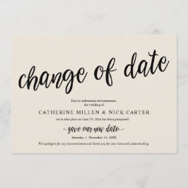 Wechsel des Hochzeitstils, Creme, Ankündigungskart Einladung