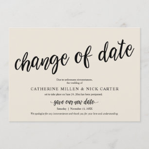 Wechsel des Hochzeitstils, Creme, Ankündigungskart Einladung