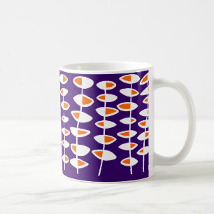 Wechselleder - Weiß & Orange auf Lila Tief Tasse
