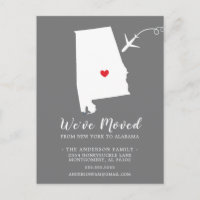 Wechseln der Alabama Post Card Staat