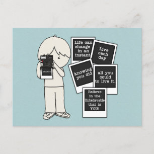 Wechseln in einem Instant Postkarte