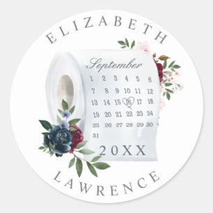 Wechseln Sie den Rollkalender für die Papierrolle  Runder Aufkleber